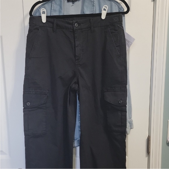 AE Black Stovepipe Cargo Pants - Picture 2 of 6